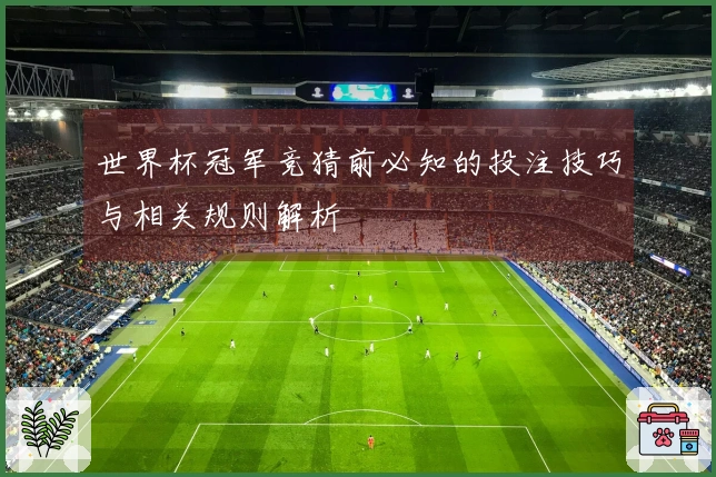 世界杯冠军竞猜前必知的投注技巧与相关规则解析